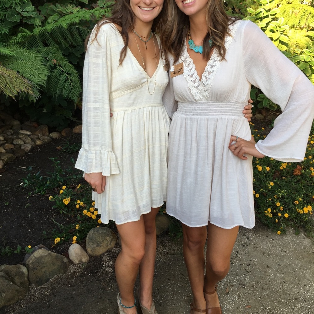 Boho beige dress